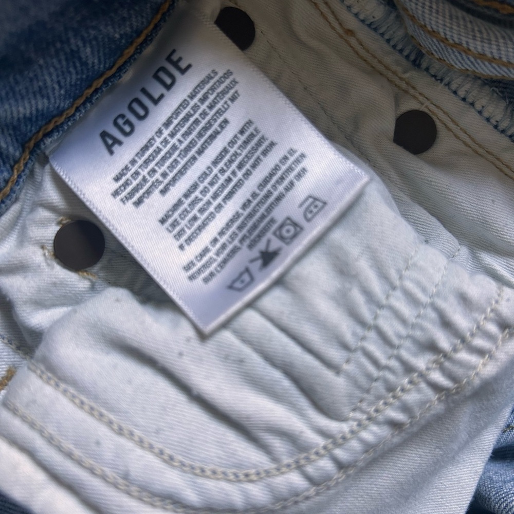 Agolde- Sophie Mis Rise Skinny Ankle Distressed Size 27 - Picture 7 of 9